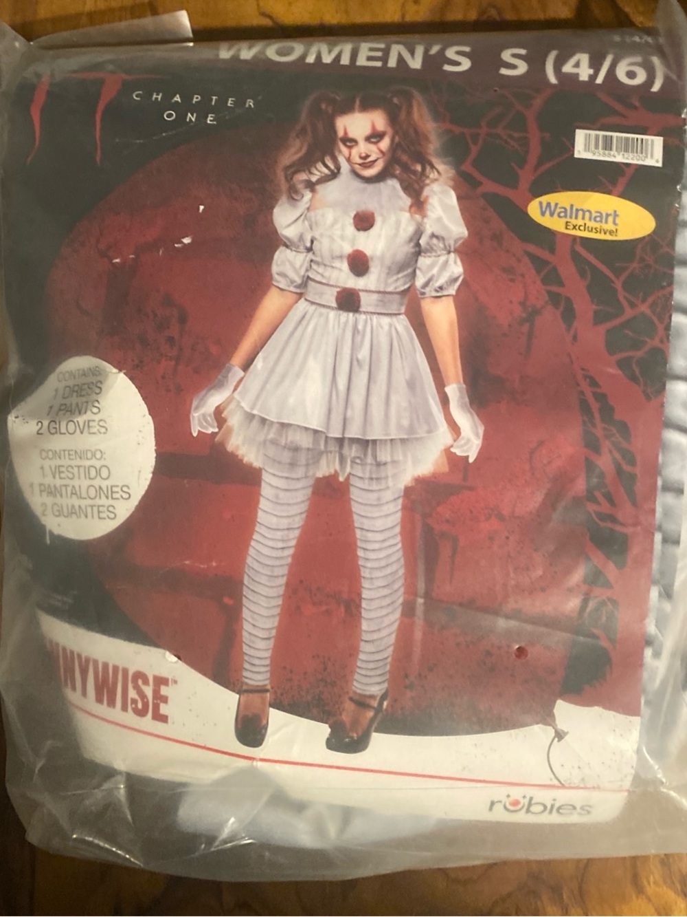 Pennywise Women's Small (4/6) Gray Halloween Costume New